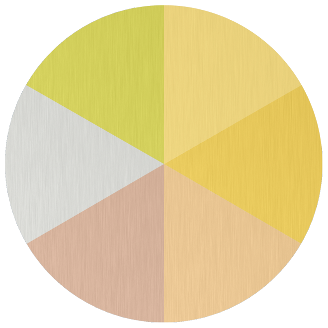 Kreis ist Silber Farbvergoldet Thema Material und Goldfarbe im Jan Spille Gestaltungssystem