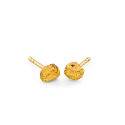 Natpürliche Gold Nugget Ohrstecker der Puna Collection von Jan Spille Schmuck aus Hamburg