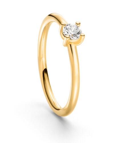 goldring mit kleinem diamant aus der cathedral collection von jan spille diamantschmuck kaufen