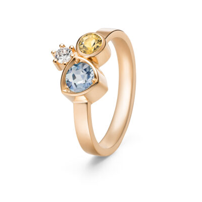 zeitloser Ring der Diversity Kollektion aus Roségold mit konfliktfreien Diamanten und Fairen Edelsteinen von Jan Spille Schmuck aus Hamburg