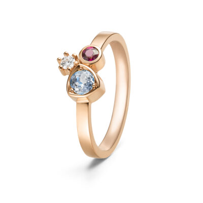 zarter Ring der Diversity Kollektion in nachhaltigem Roségold mit konfliktfreien Diamanten und Fairen Edelsteinen aus Brasilien