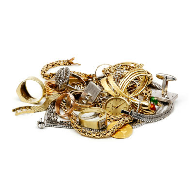 Haufen aus aus Altgold und Altsilber für Recycling gold und Recycling Silber bei Jan Spille