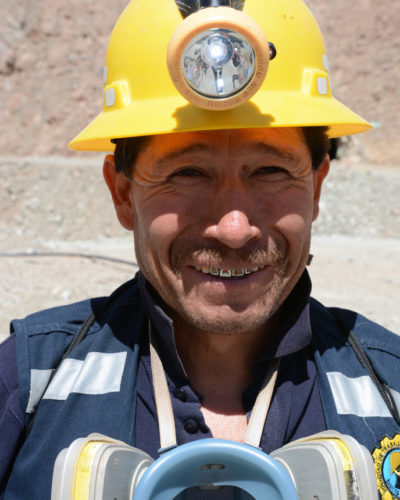 Portrait Minenarbeiter der Fairtrade Gold Mine in Peru