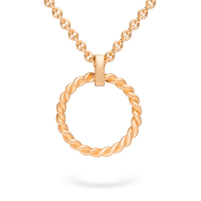 Kette mit Kettenanhänger Kordel-Kollektion in 18 kt Roségold