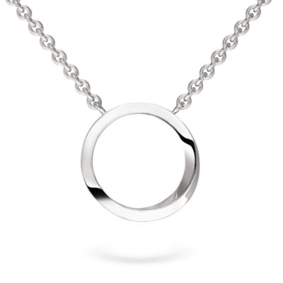 Kette mit Kettenanhänger Twister-Kollektion in 18 kt Weissgold