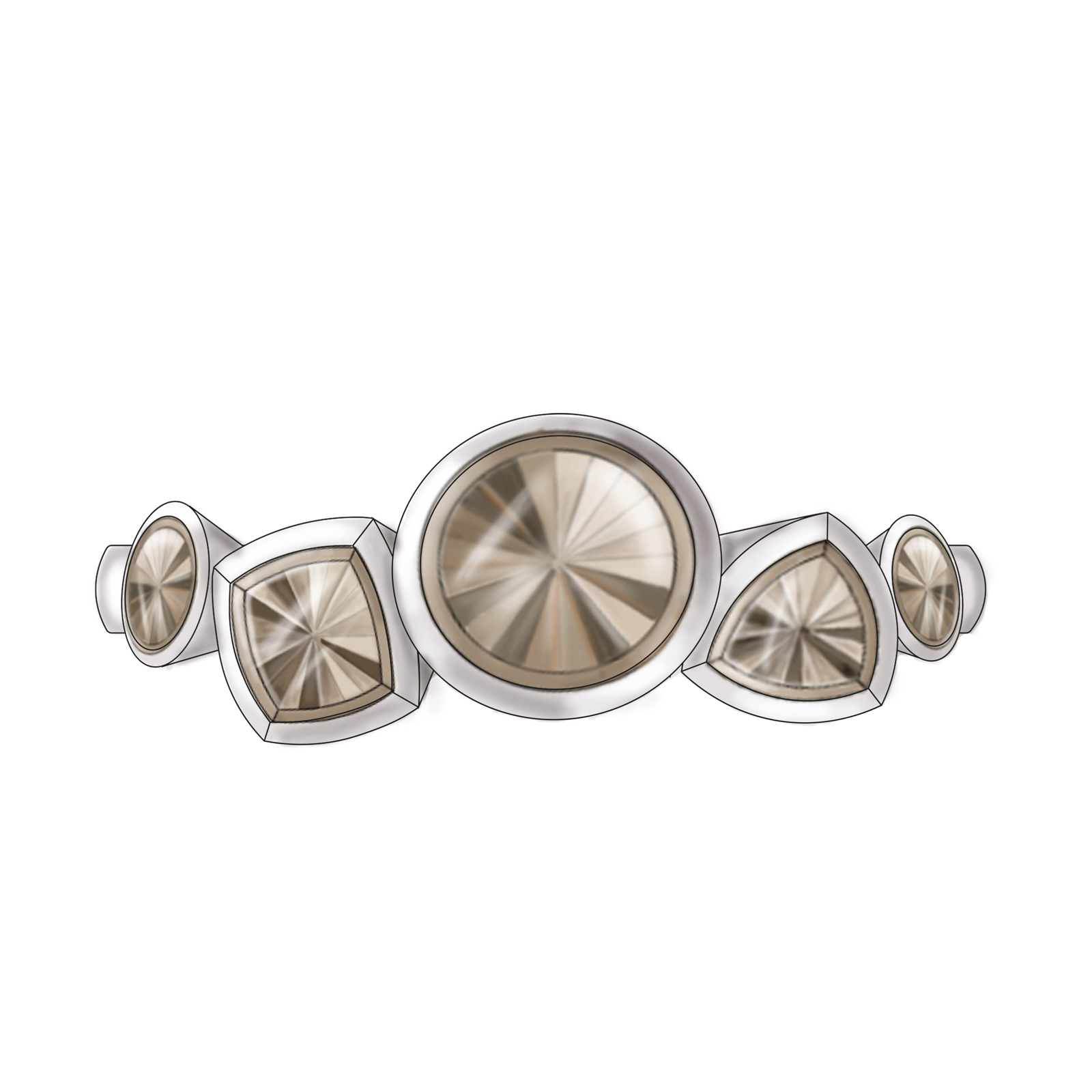 Grafik rauchquarz schmuck als Armband