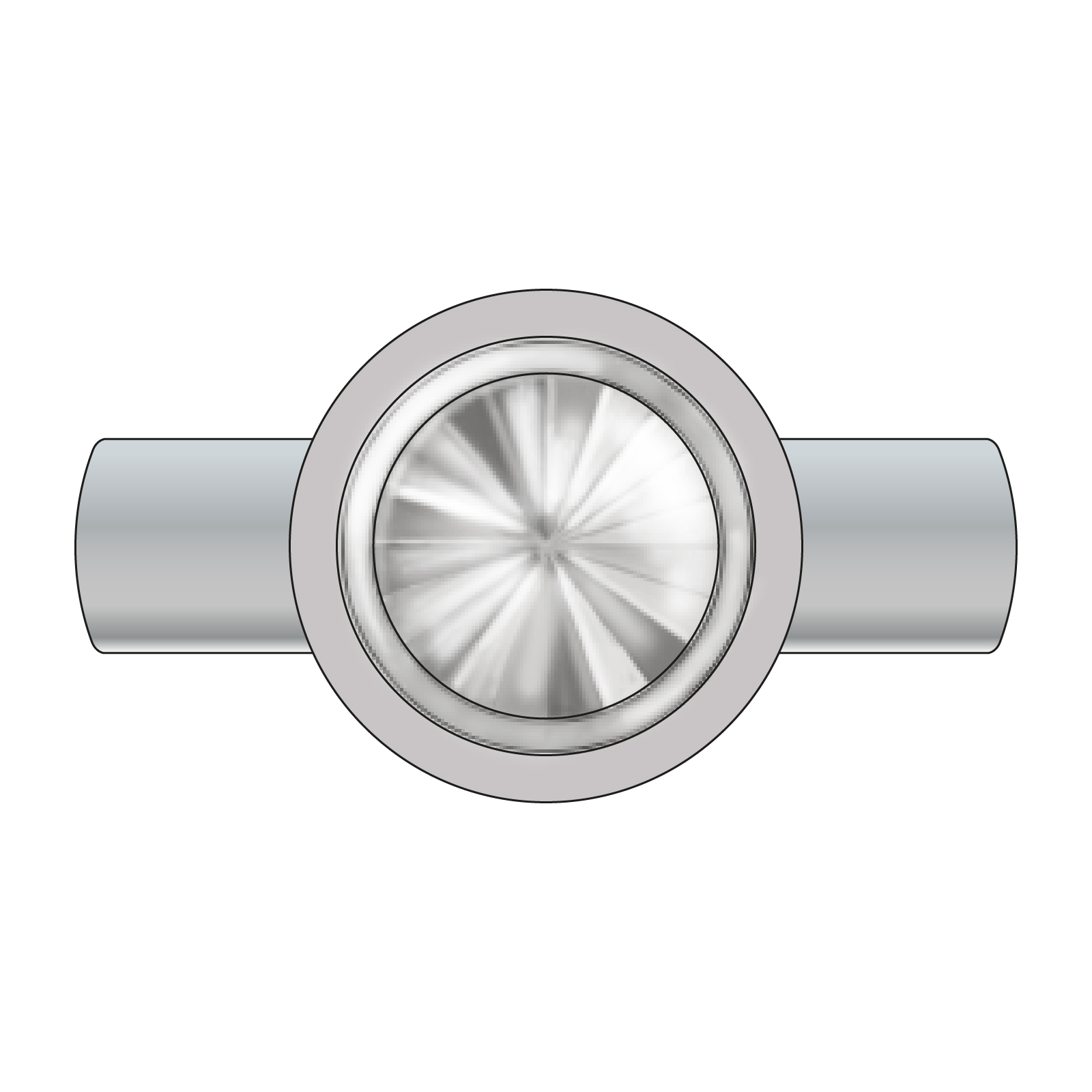 Grafik vom Alpen Ring Rund mit Bergkristall der Alpen-Kollektion No.2