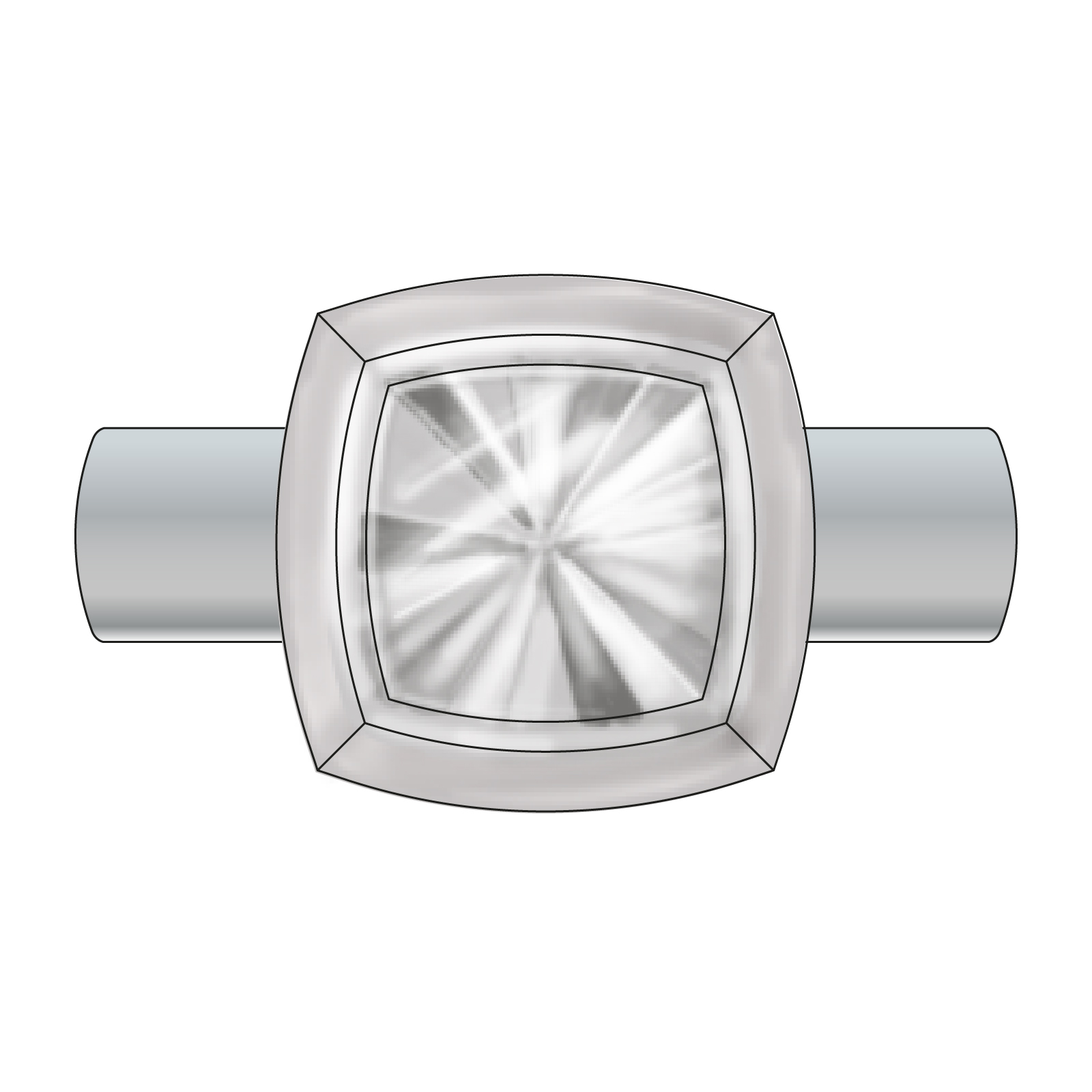 Grafik vom Alpen Ring Viereck der Alpen-Kollektion No.2