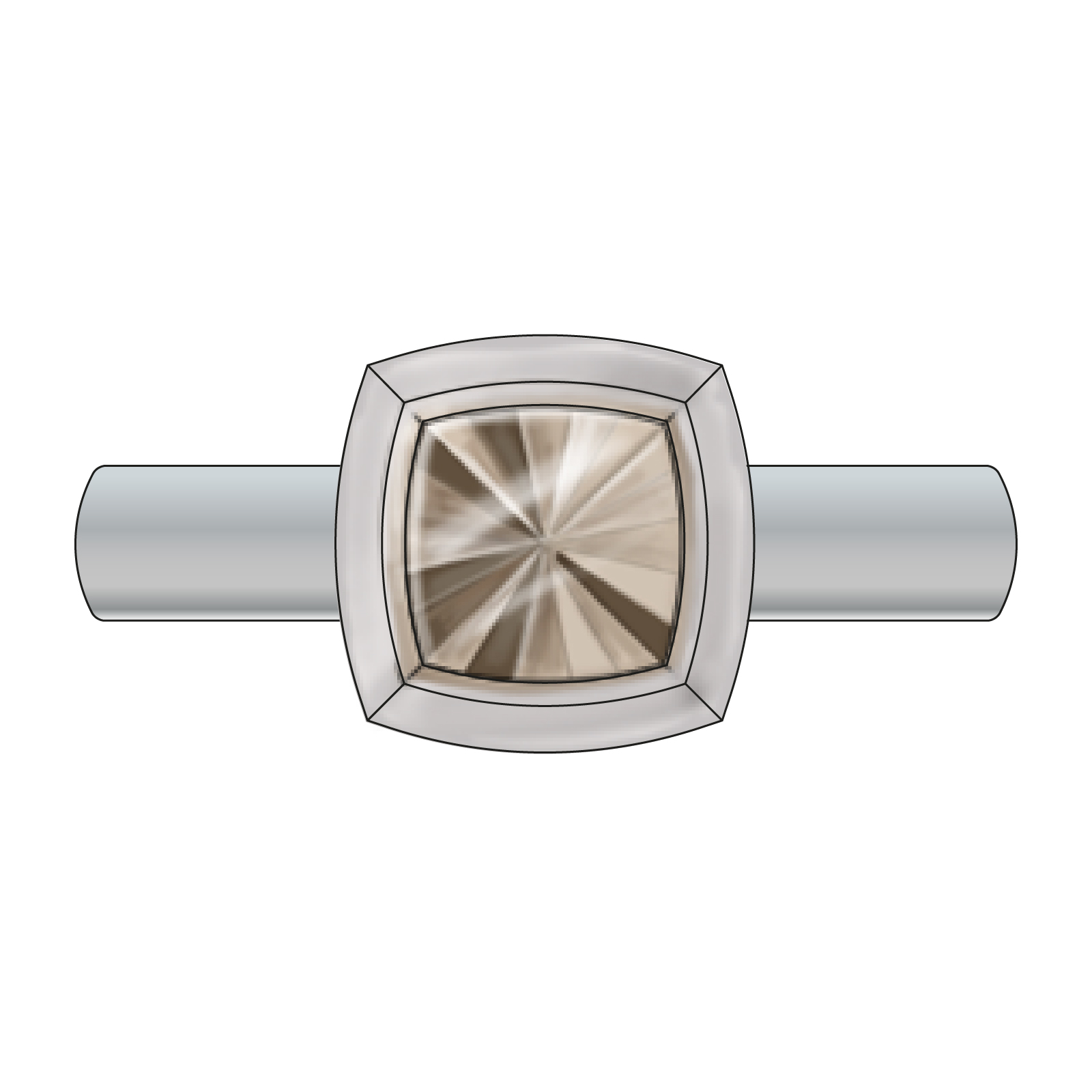 Grafik vom Alpen Ring Viereck der Alpen-Kollektion No.1