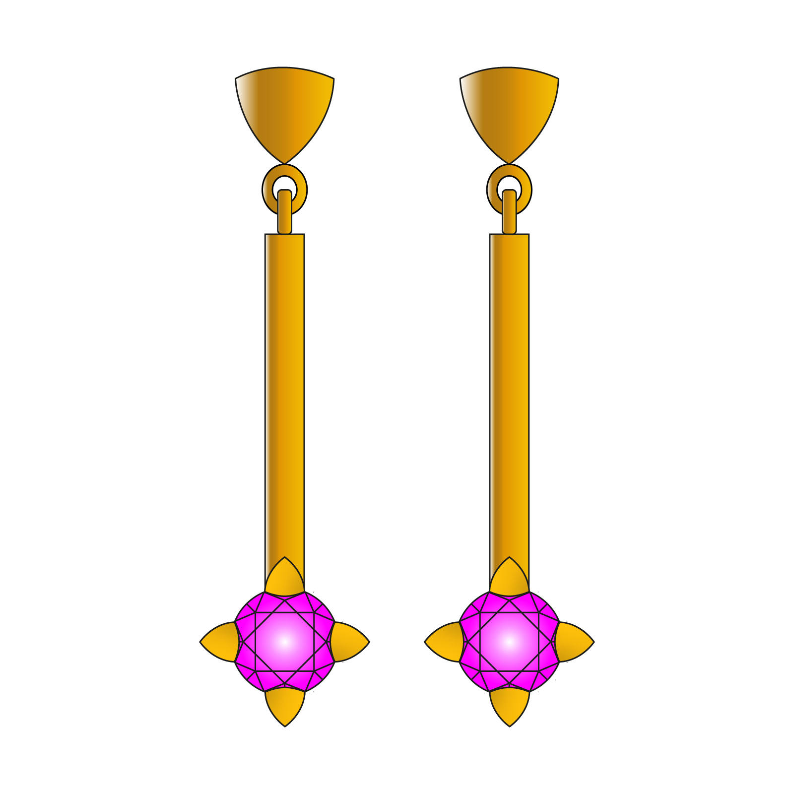 jan-spille-schmuck_form_ceylon-collection_ohrhaenger-dreieck_saphir-pink