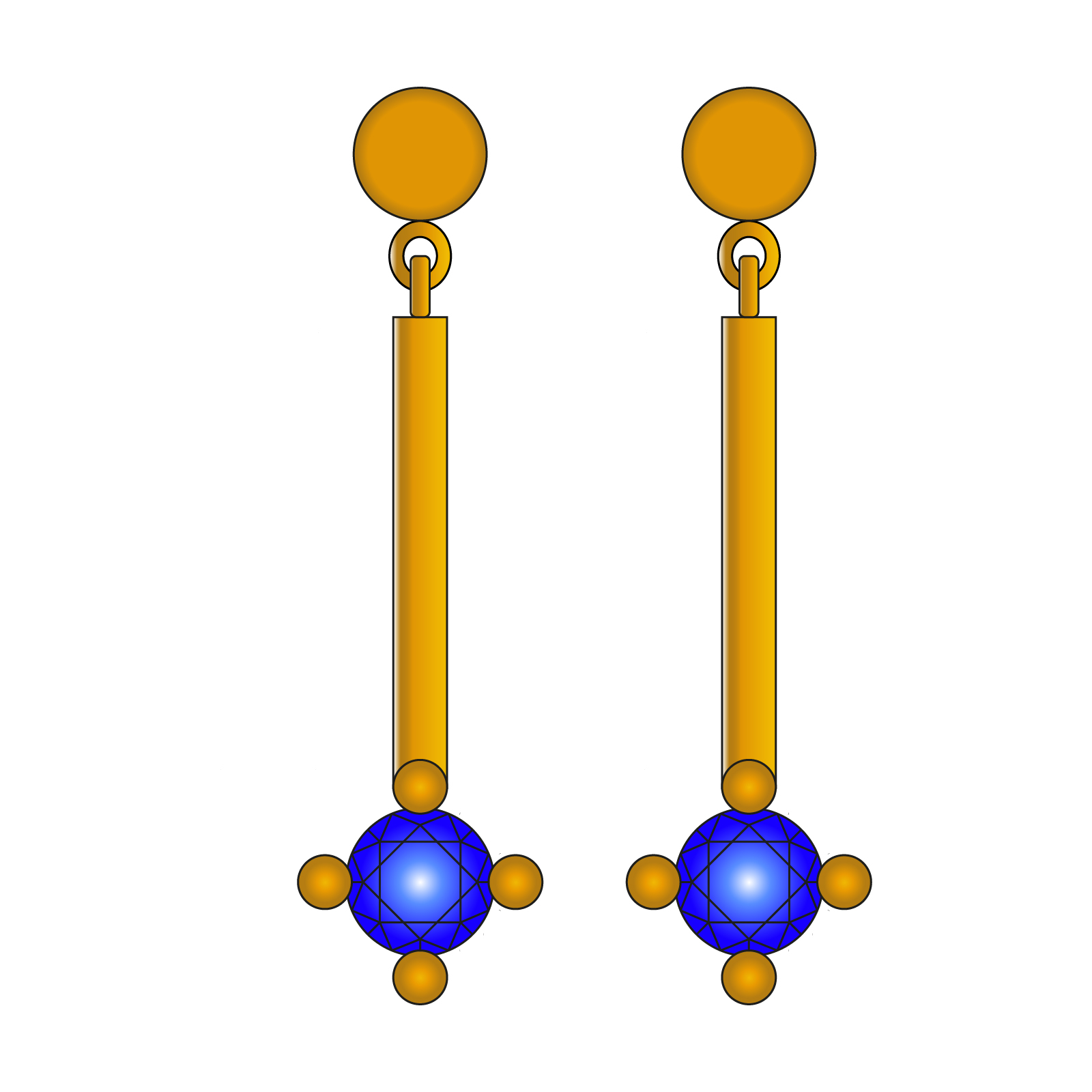 jan-spille-schmuck_form_ceylon-collection_ohrhaenger-rund_saphir-dunkelblau