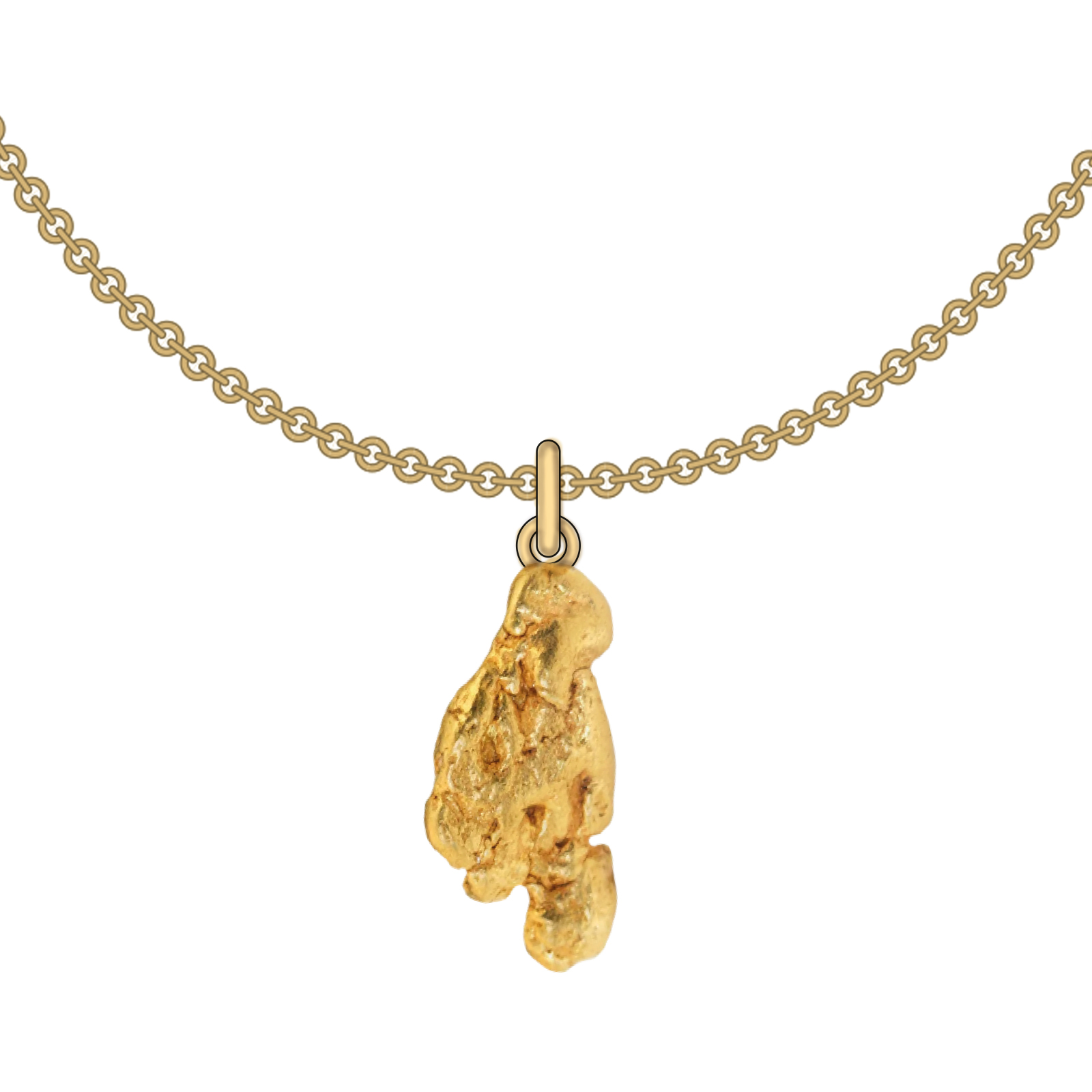 Grafik Goldnugget Anhänger Masterpiece von Jan Spille Schmuck