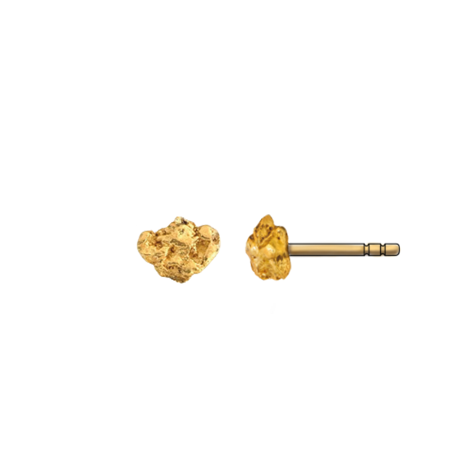 Grafik kleiner Gold Nugget Ohrstecker