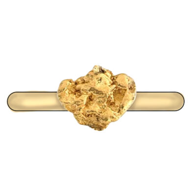 Grafik verlobungsring einzigartig mit Goldnugget