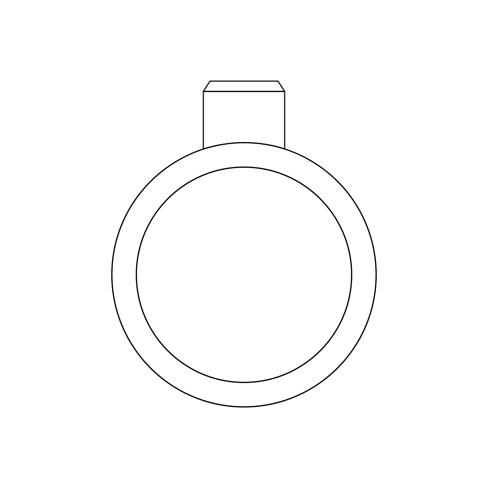 grafik der spotlight verlobungsring von jan spille als engagement ring bezel