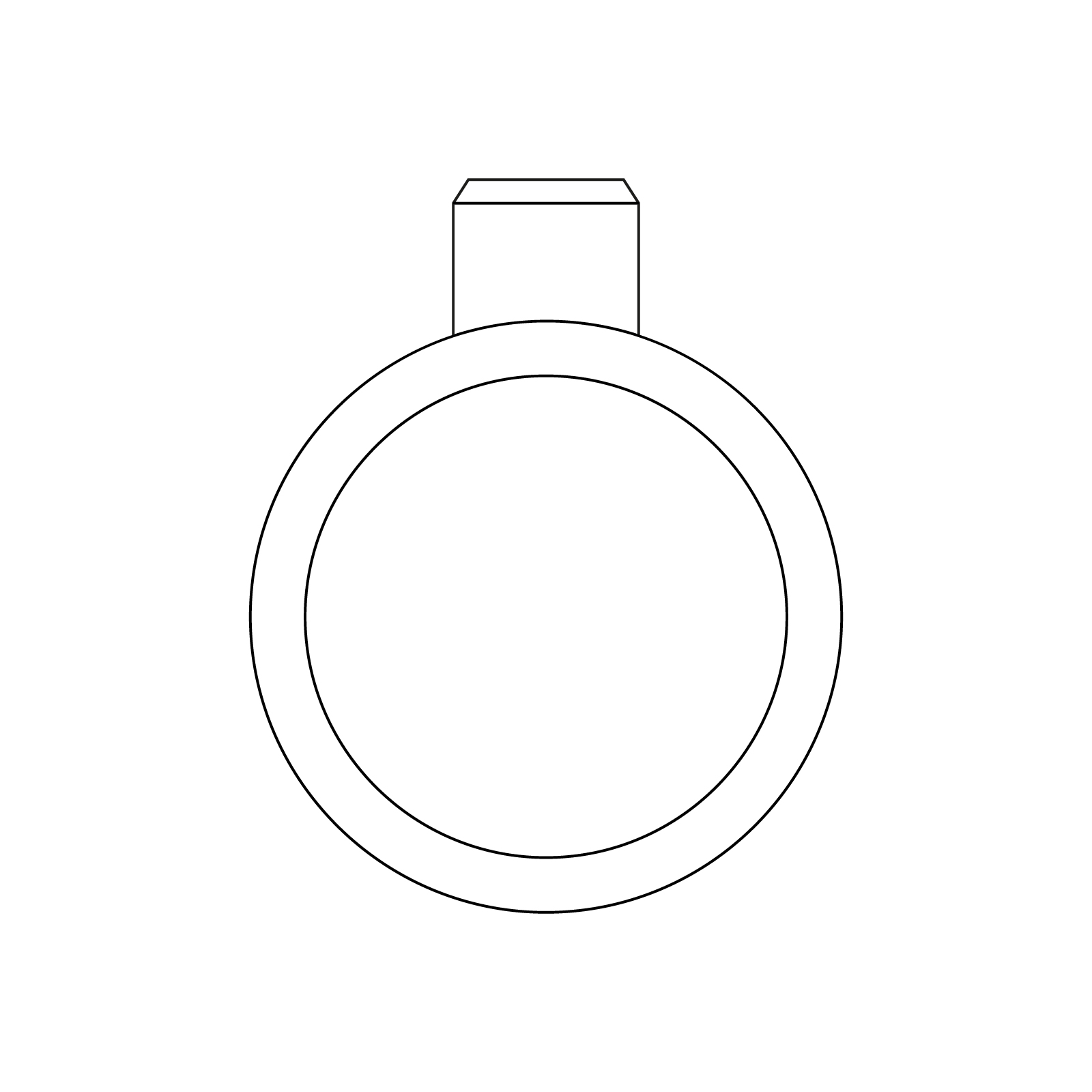 grafik der spotlight verlobungsring von jan spille als engagement ring bezel