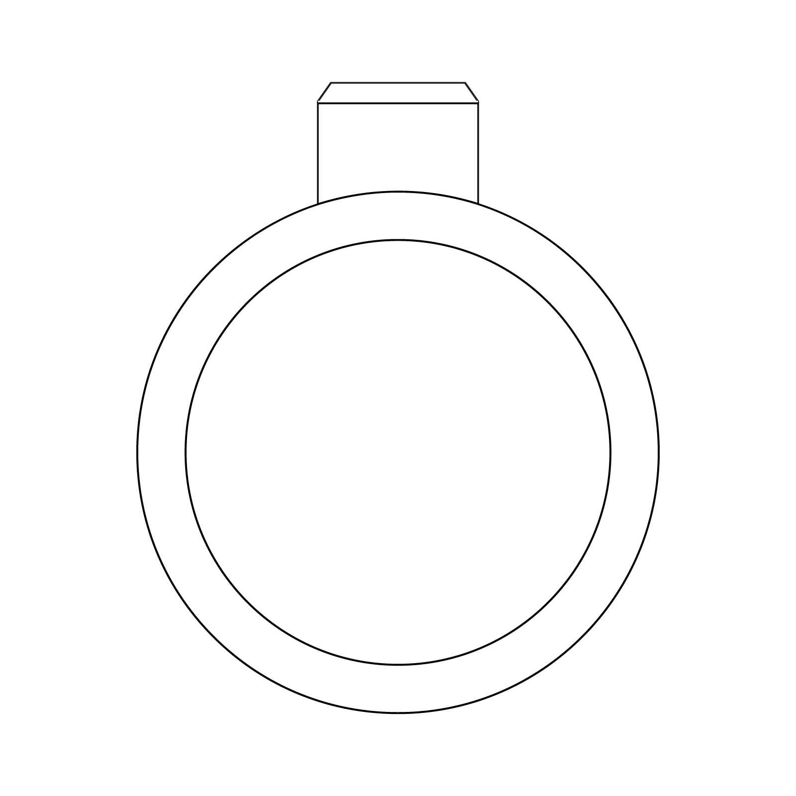 grafik der spotlight verlobungsring von jan spille als engagement ring bezel