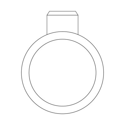 grafik der spotlight verlobungsring von jan spille als engagement ring bezel