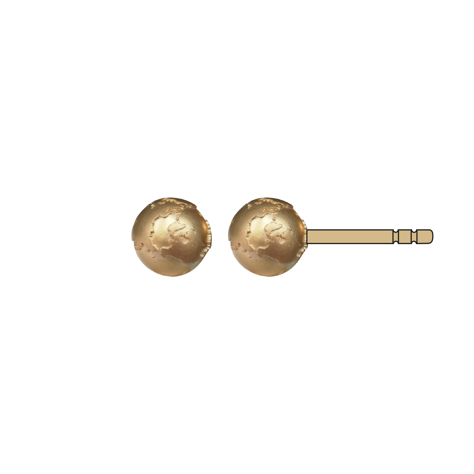 Grafik ohrstecker weltkugel der World-Collection No.1