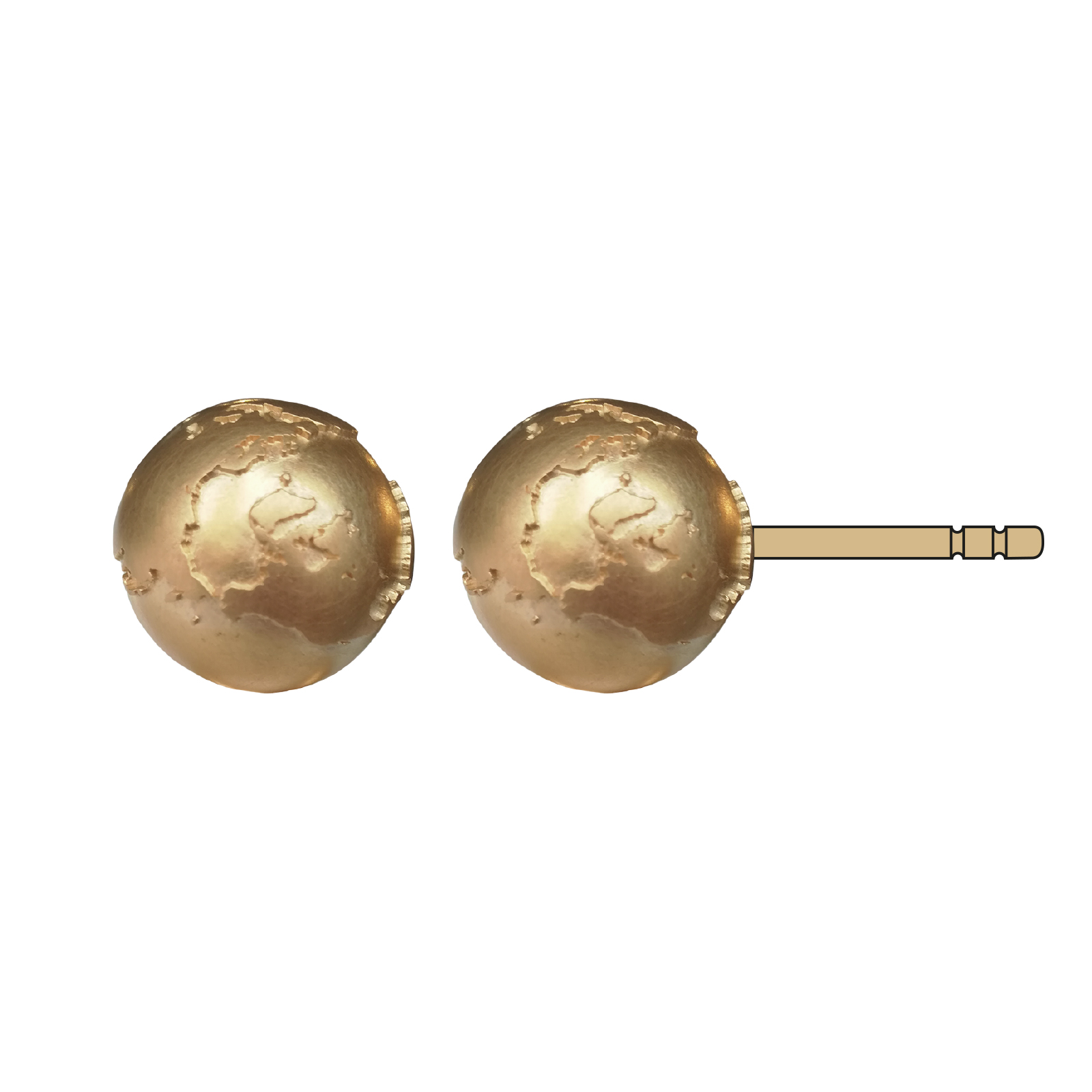 Grafik ohrstecker weltkugel der World-Collection No.2