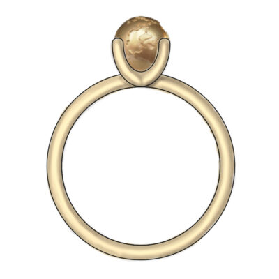 Grafik globus ring der World-Collection No.2 mit Krappe