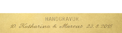 Beispiel für Handgravur