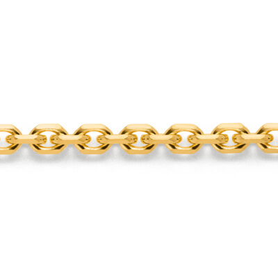 Gestaltungssystem Detail Kette Ankerkette Facettiert in Fairtrade Gold