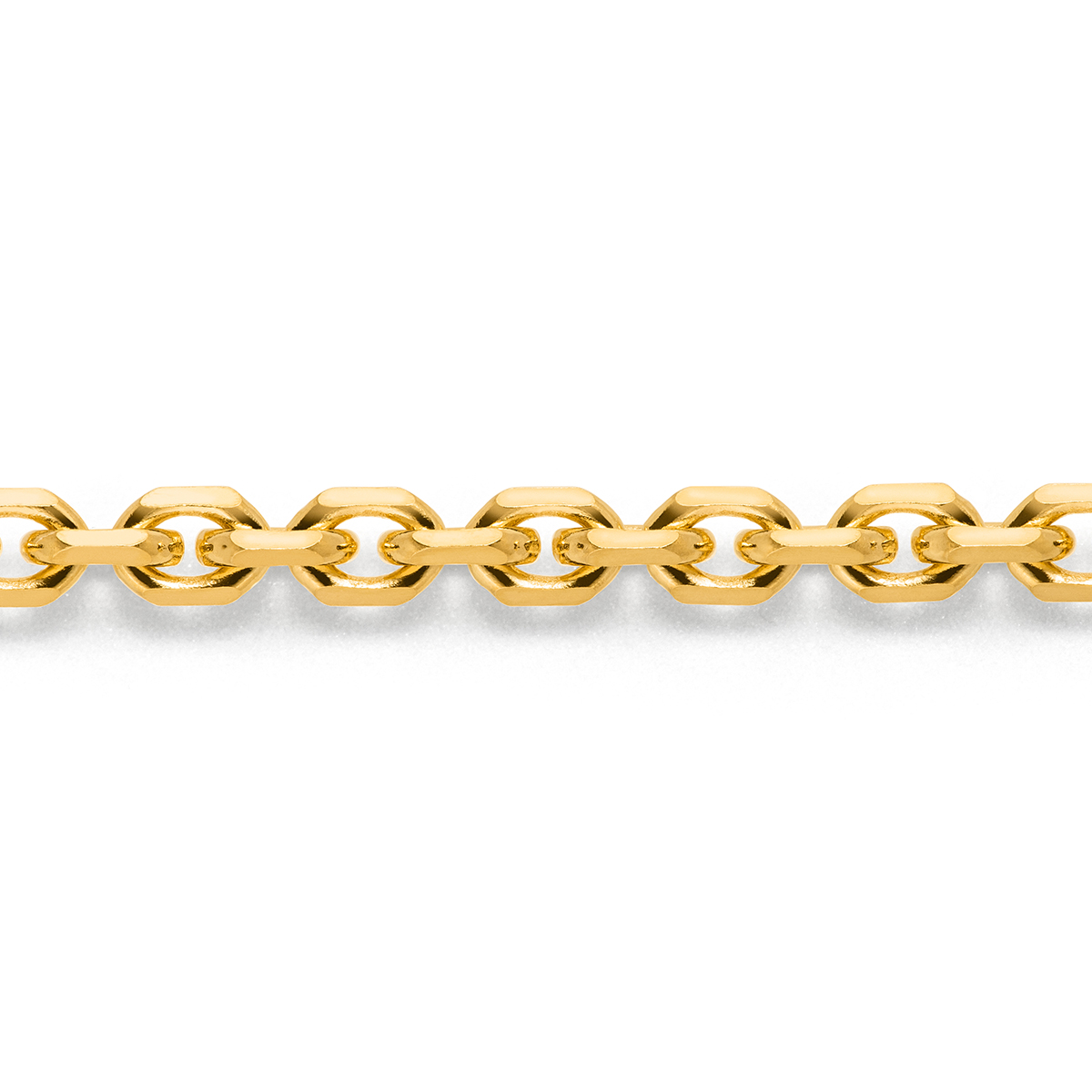 Gestaltungssystem Detail Kette Ankerkette Facettiert in Fairtrade Gold