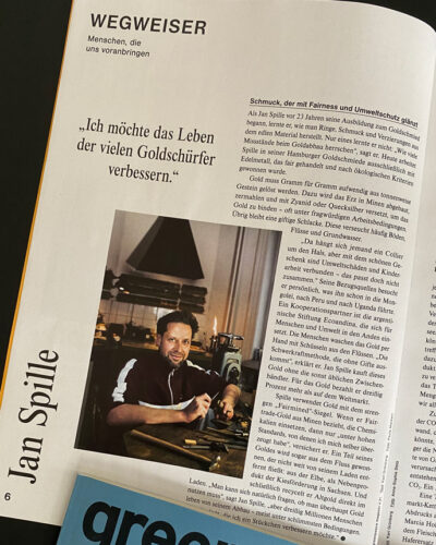 Artikel über Jan Spille im Greenpeace Magazin