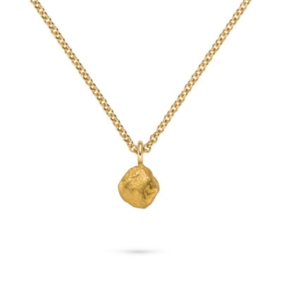 Minimalistischer natürlicher goldnugget-anhänger aus der Puna-Collection von Goldschmied Jan Spille aus Hamburg