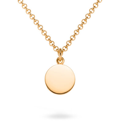 coin kette gold aus fairtarde roségold gravierbar von jan spille schmuck aus hamburg