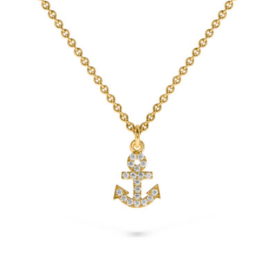 anker anhänger kette gold mit ethical diamonds von jan spille schmuck hamburg
