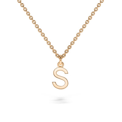 rose gold kette mit buchstaben S aus fairtrade gold nachhaltiger schmuck von jan spille