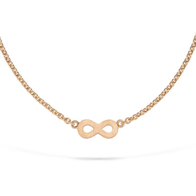 infinity kette in roségold aus fair gewonnenem gold von nachhaltigem goldschmied jan spille hamburg