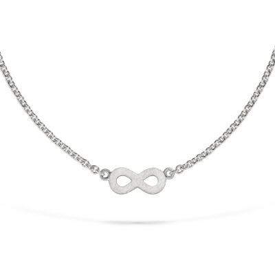 infinity kette aus fairtrade gold in weissgold schmuck symbol unendlichkeit