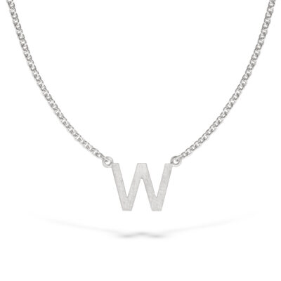 weissgold kette mit buchstaben 