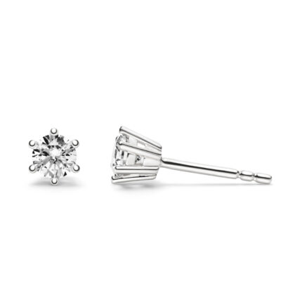 weissgold ohrstecker mit solitär diamant rpincess schmuck von jan spille