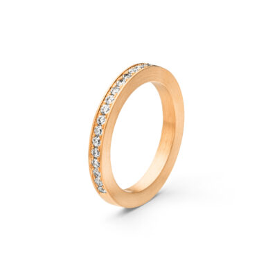 Klassischer Verlobungsring Echtgold in Roségold im minimalistischen Design aus Fairtrade Gold mit konfliktfreien Diamanten