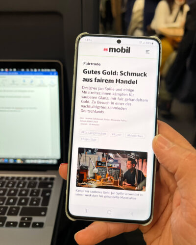 Pressartikel im DB Mobil Magazin über Jan Spille Mobilversion Handy Bahn