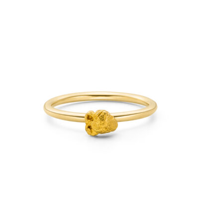 puna verlobungsring einzigartig aus der puna kollektion mit gold nugget von jan spille