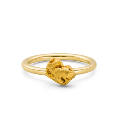 natürliche verlobungsringe aus der puna kollektion mit gold nugget von jan spille
