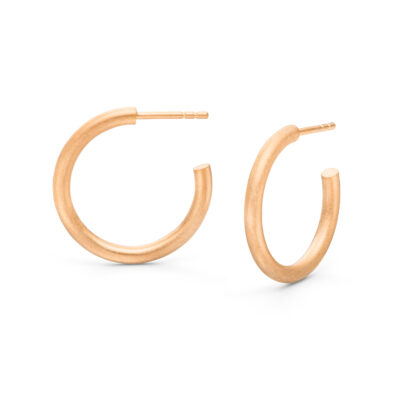 Creolen der Rund Kollektion aus Fair gehandeltem Gold minimalistisch