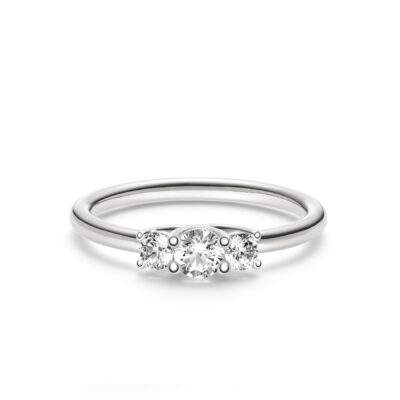weißgood ring mit 3 diamanten von jan spille