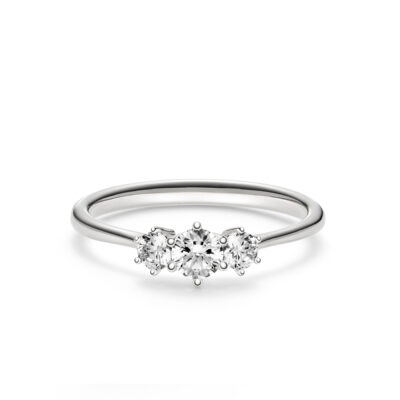 weissgold ring mit 3 steinen fair trade diamanten von jan spille