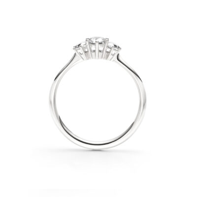 weissgold verlobungsring krone mit 3 diamanten von jan spille