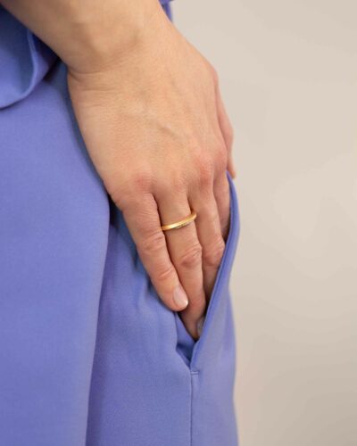 Verlobungsring der Twister-Kollektion aus Fairtrade Gold mit fairen Diamanten