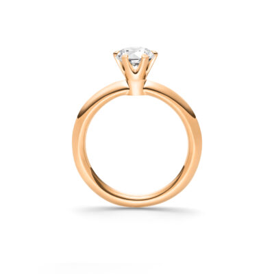 roségoldener Verlobungsring mit weißem fair trade Diamanten von Jan Spille