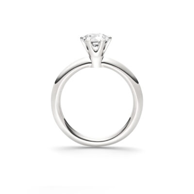 Verlobungsring mit weißem fair trade Diamanten als Highlight von Jan Spille