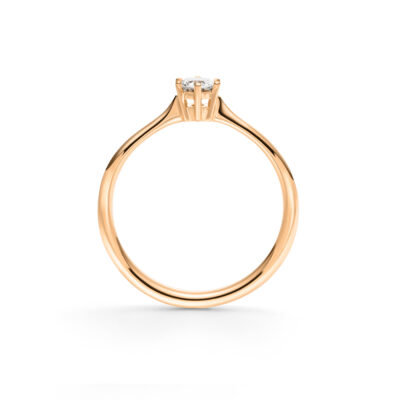 rosegold verlobungsring mit solitär diamant princess collection jan spille