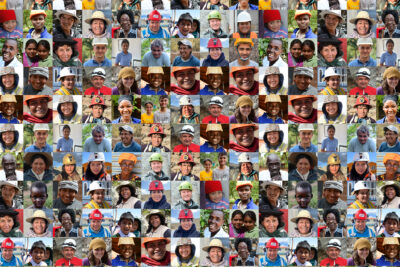 Gesichter von Minensarbeiterinnen aus der ganzen Welt präsentieren die World-Collection von Jan Spille aus Hamburg
